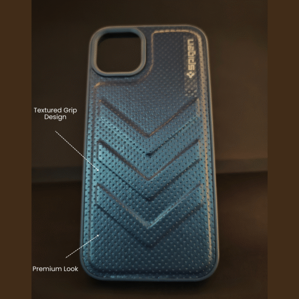 iPhone 14 Plus Protective Case – Premium Blue Edition Textured Grip Design Slim & Protective