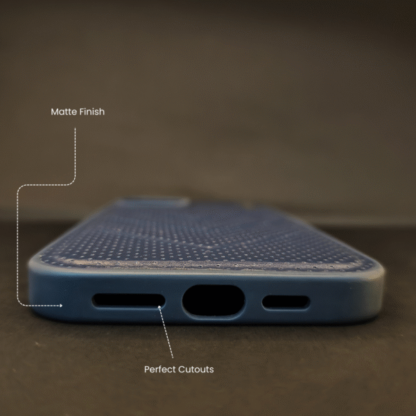 iPhone 14 Plus Protective Case – Premium Blue Edition Textured Grip Design Slim & Protective - Image 2