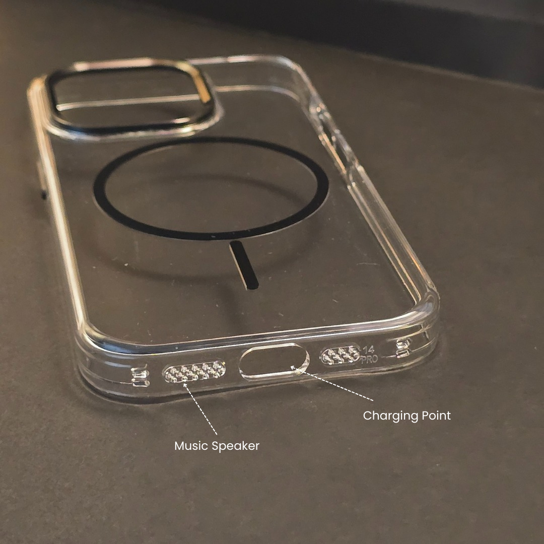 iPhone 14 Pro Shockproof Phone Bumper Transparent Back Case Cover (Transparent) - Image 3