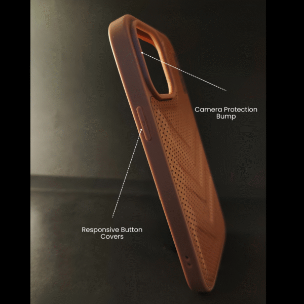 I Phone 14 Pro Max Premium Brown Protective Case | Textured Grip | Slim Shockproof TPU Cover - Image 3