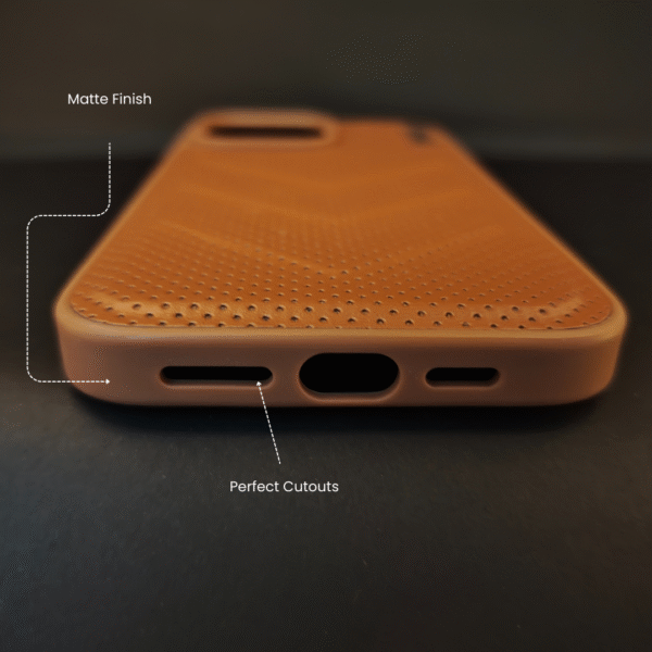 I Phone 14 Pro Max Premium Brown Protective Case | Textured Grip | Slim Shockproof TPU Cover - Image 2