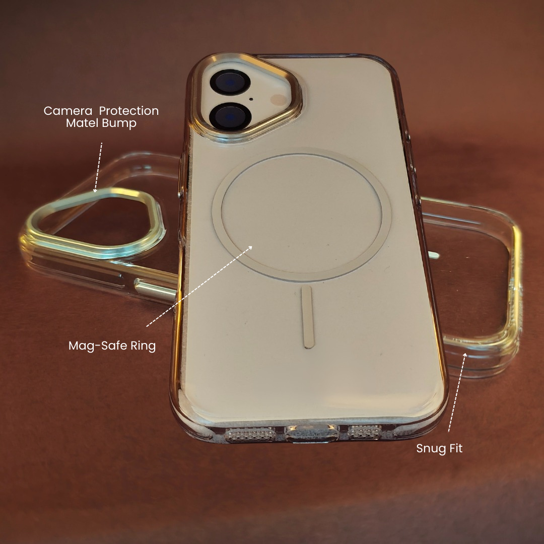 Premium Transparent MagSafe Back Cover for iPhone 16 Crystal Clear Protection with MagSafe